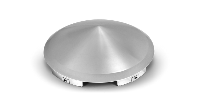 Pointed Front Chrome Hub Cap Universal 4/5/6 Notch with 1/2" Lip