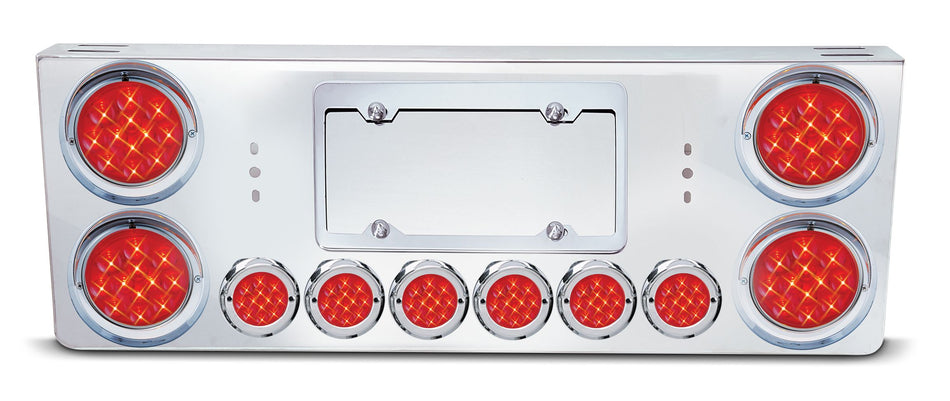 REAR CENTER PANEL W/ 4 – 4″ & 6 – 2″ LIGHT HOLES