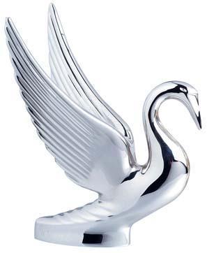 CHROME SWAN HOOD ORNAMENT