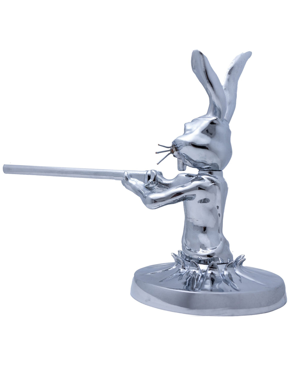 CHROME SHOTGUN BUNNY HOOD ORNAMENT