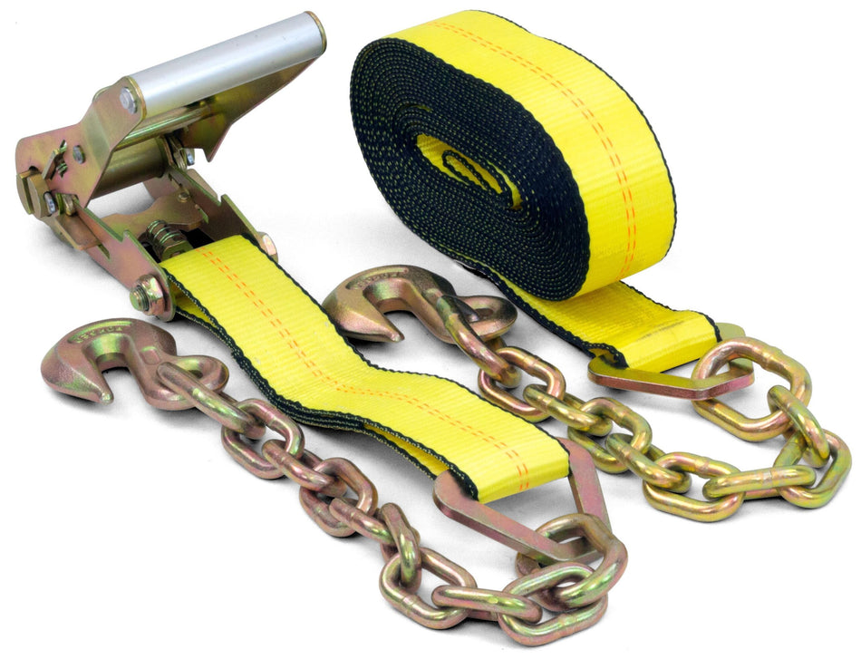 2″ X 30′ RATCHET STRAP W/ CHAIN & HOOK