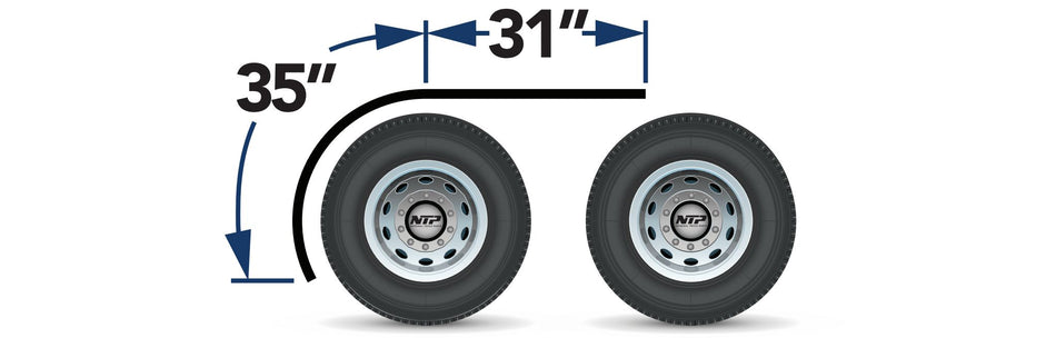 66″ SMOOTH HALF FENDERS LOW FRONT ROLLED EDGE – 14 GAUGE