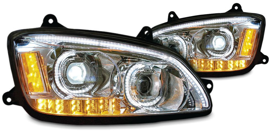 KENWORTH T660 2008-17 LED HEADLIGHT CHROME (DRIVER)