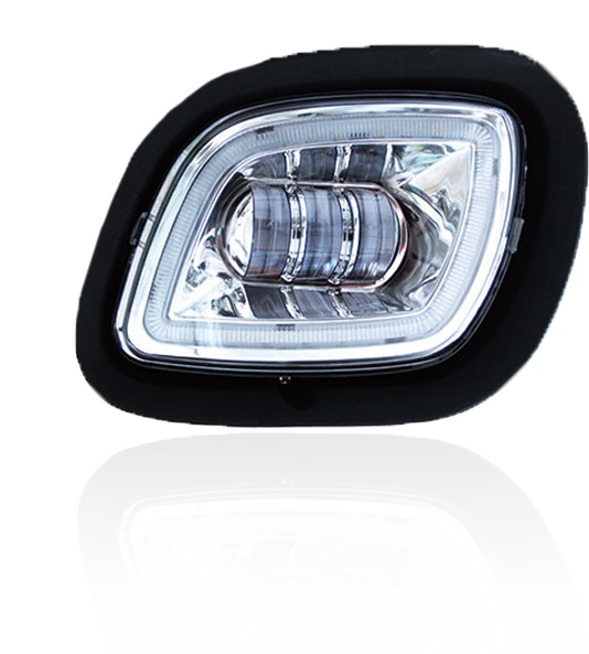 Freightliner Cascadia 08-17 Chrome Fog Light w/Halo Driver