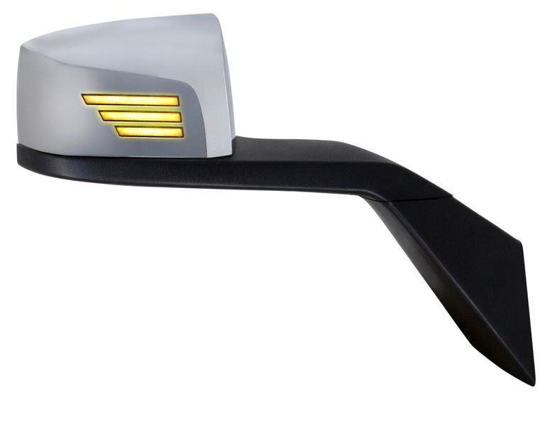 Chrome Hood Mirror Assembly w/Sequential Turn Signal - Volvo VN/VNL 04-17' (Passenger)