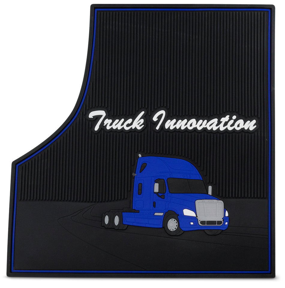 Freightliner Cascadia & Coronado (08-16) Blue Ribbed Rubber Floor Mats