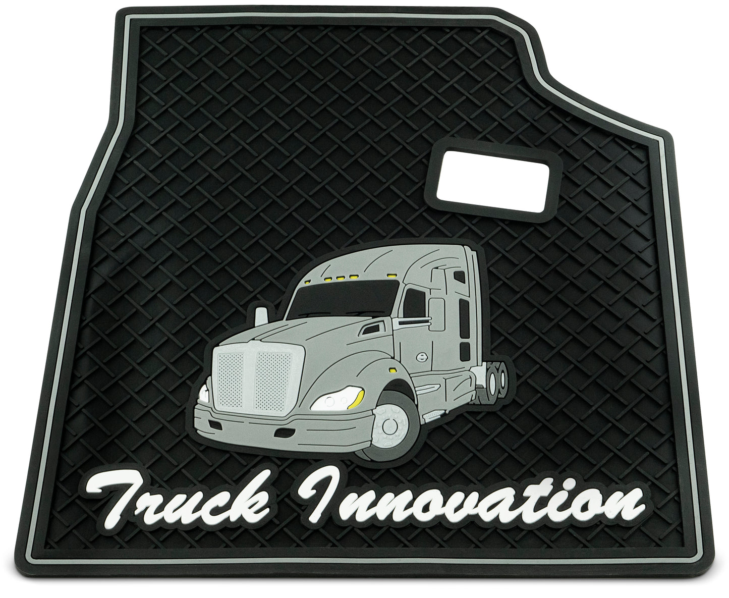 Kenworth T680 All Years Gray Ribbed Rubber Floor Mats