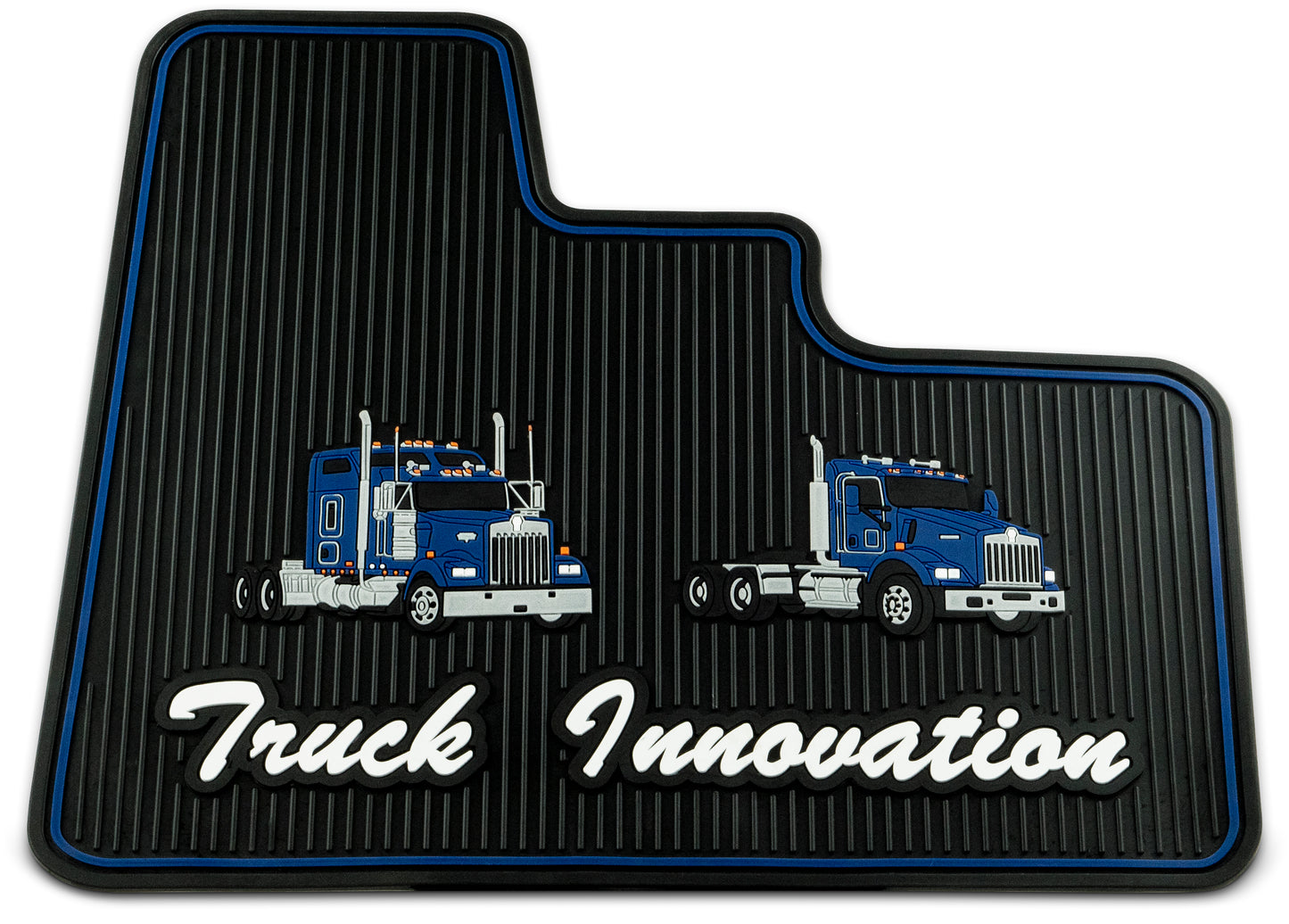 Kenworth W900/T800/T600 Blue Ribbed Rubber Floor Mats