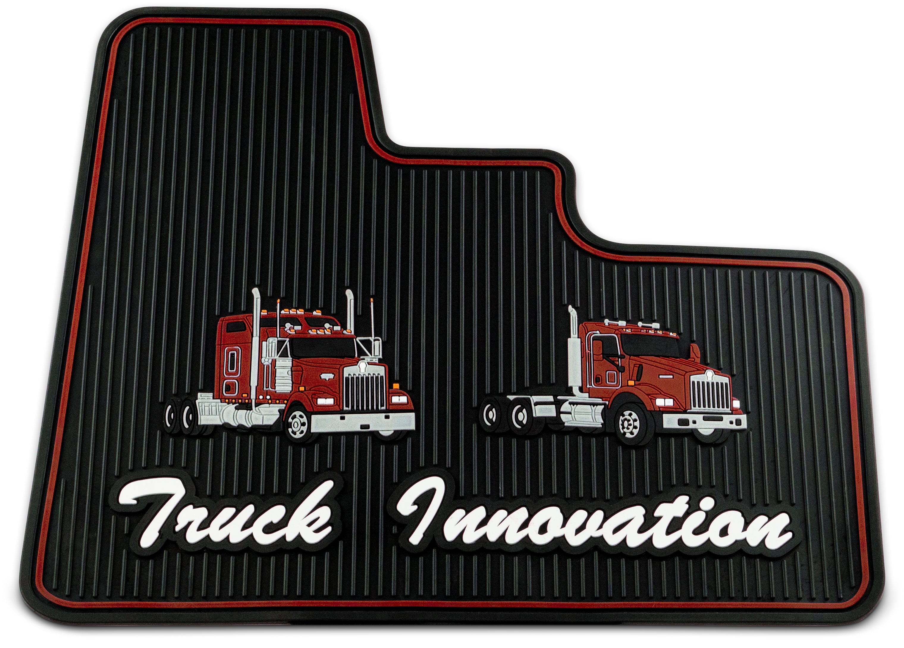 Kenworth W900/T800/T600 Red Ribbed Rubber Floor Mats Bud and Tony's