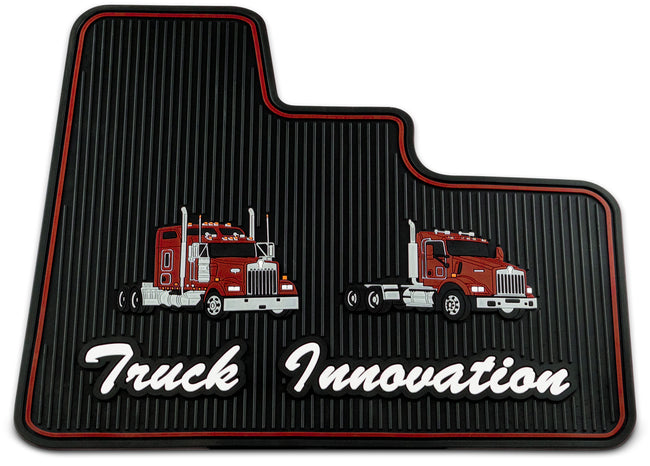 Kenworth W900/T800/T600 Red Ribbed Rubber Floor Mats