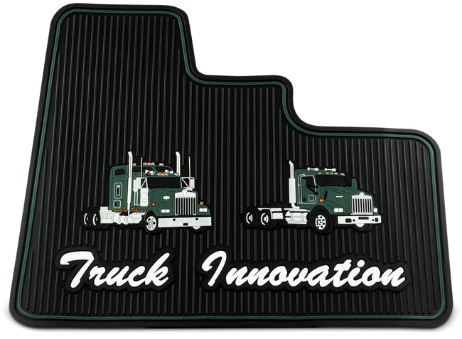 Kenworth W900/T800/T600 Gray Ribbed Rubber Floor Mats