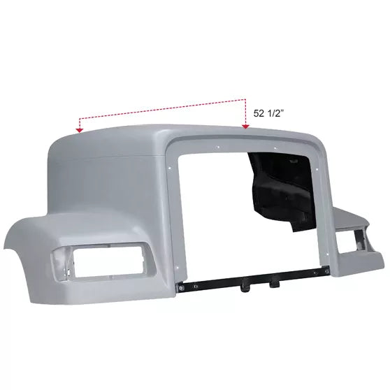 Freightliner FLD 112 And FLD 120 1989 And Newer 52 - 1/2 Inch Fiberglass Hood