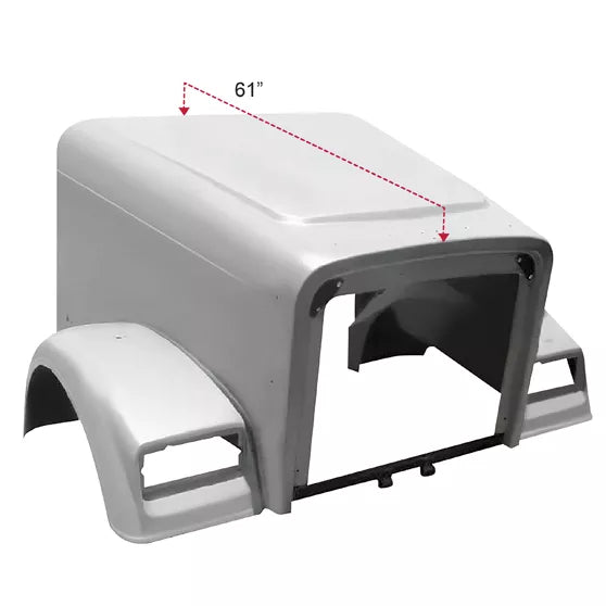 Freightliner FLD Classic 120 1991 And Newer Models 61 Inch Fiberglass Hood