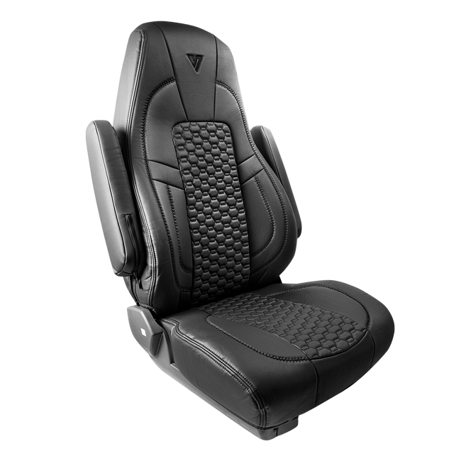 Freightliner Cascadia High Back 33″ Faux Leather Semi Truck Seat Cover – Full Black