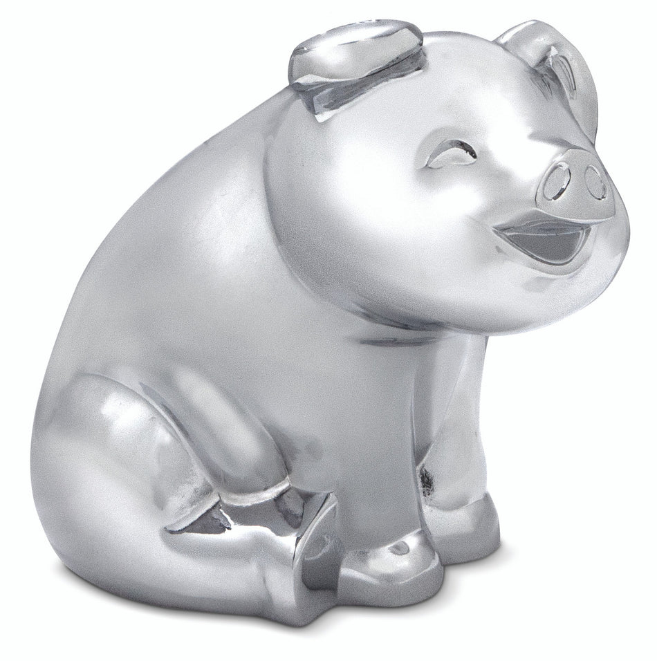 CHROME SMILING PIG HOOD ORNAMENT