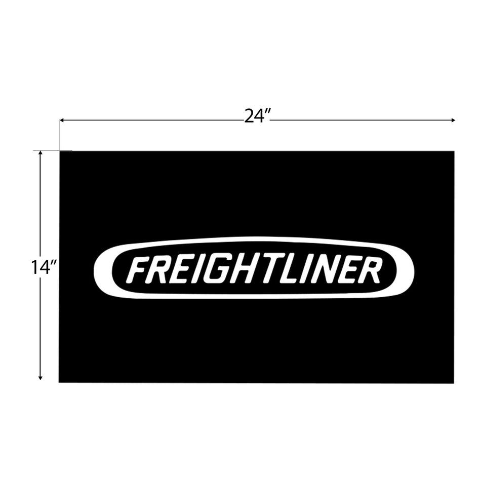 24″ x 14″ FREIGHTLINER LOGO MUD FLAP – WHITE