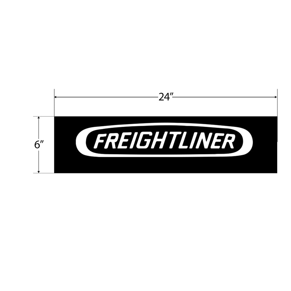 24″ x 6″ FREIGHTLINER LOGO MUD FLAP – WHITE