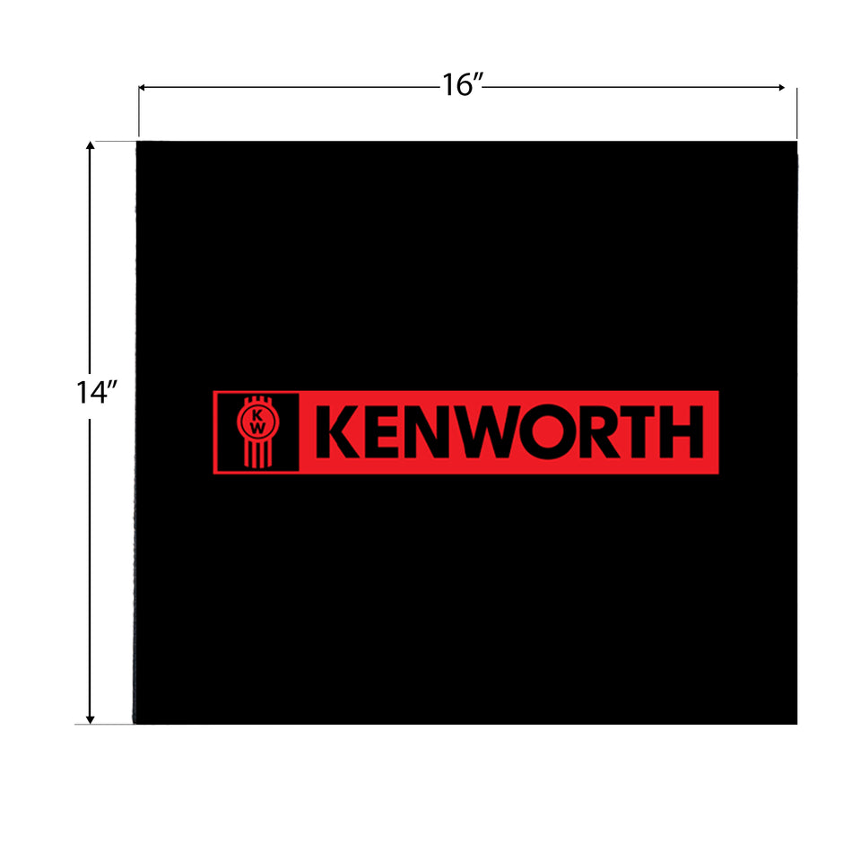 16″ x 14″ KENWORTH LOGO MUD FLAP – RED