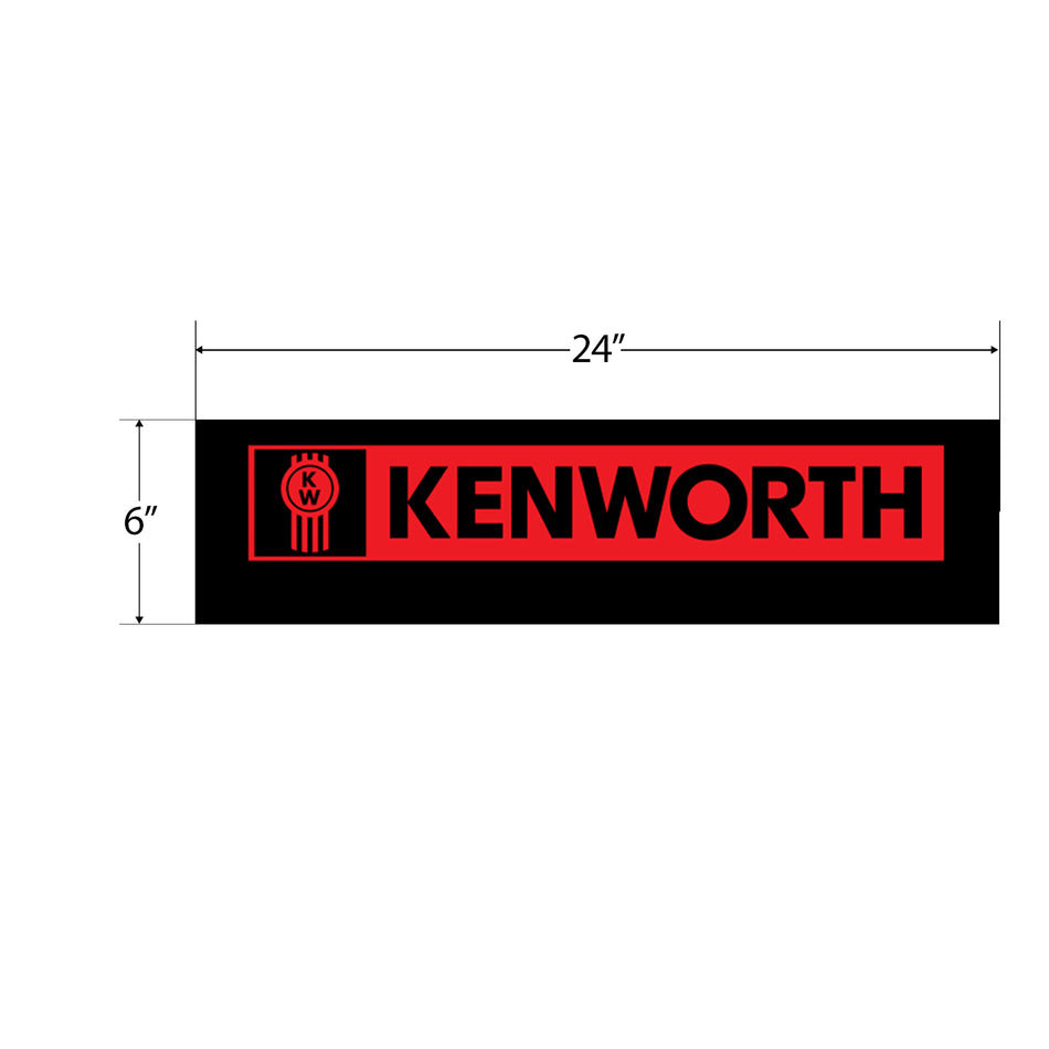 18″ x 12″ KENWORTH LOGO MUD FLAP – RED