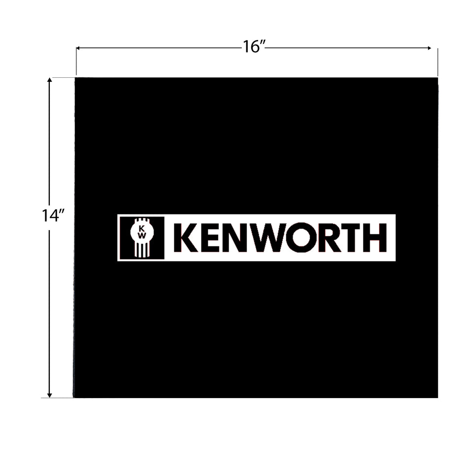 16″ x 14″ KENWORTH LOGO MUD FLAP – WHITE