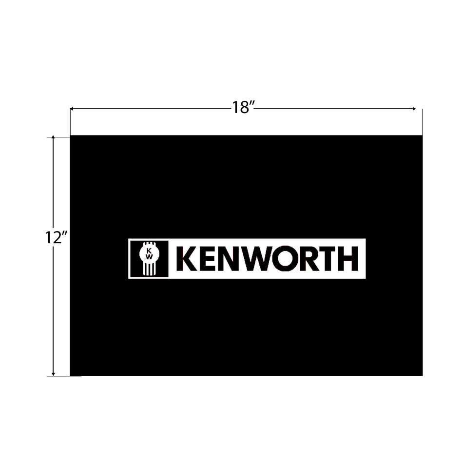 18″ x 12″ KENWORTH LOGO MUD FLAP – WHITE