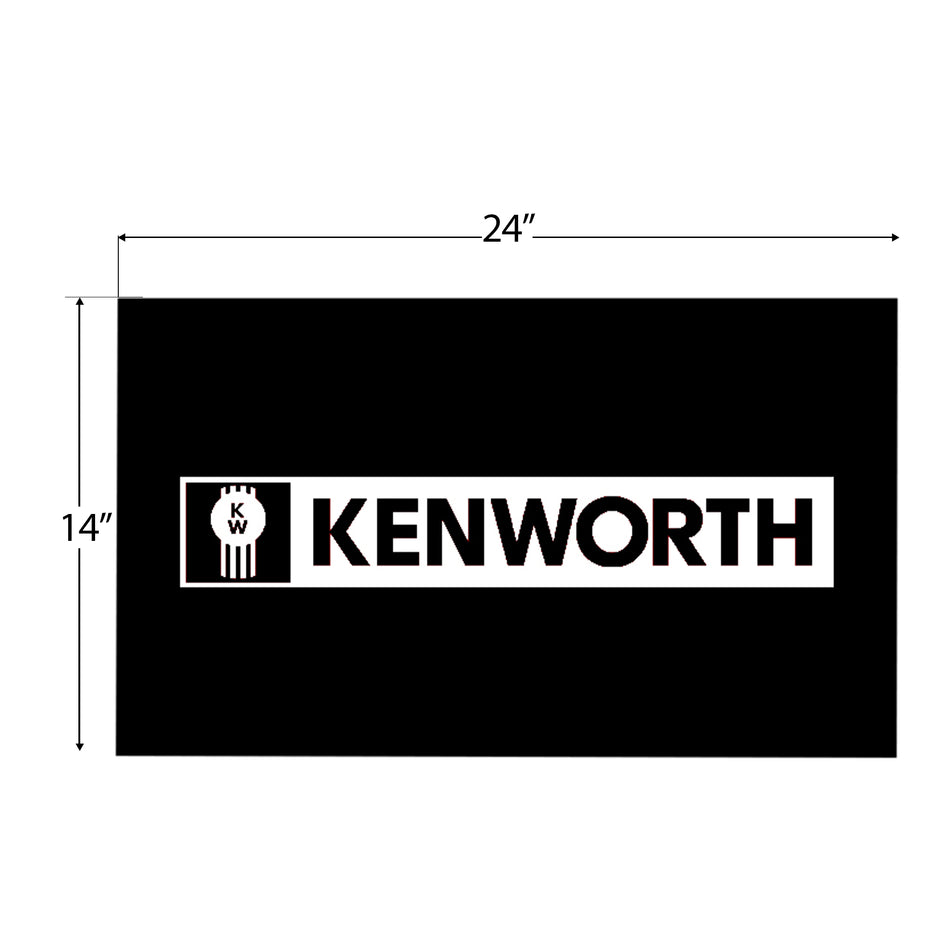 24″ x 14″ KENWORTH LOGO MUD FLAP – WHITE