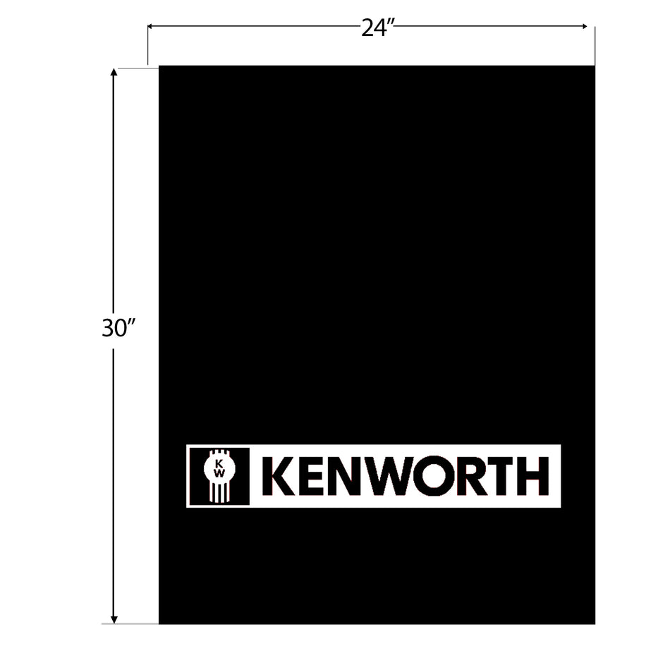 24″ x 30″ KENWORTH LOGO MUD FLAP – WHITE