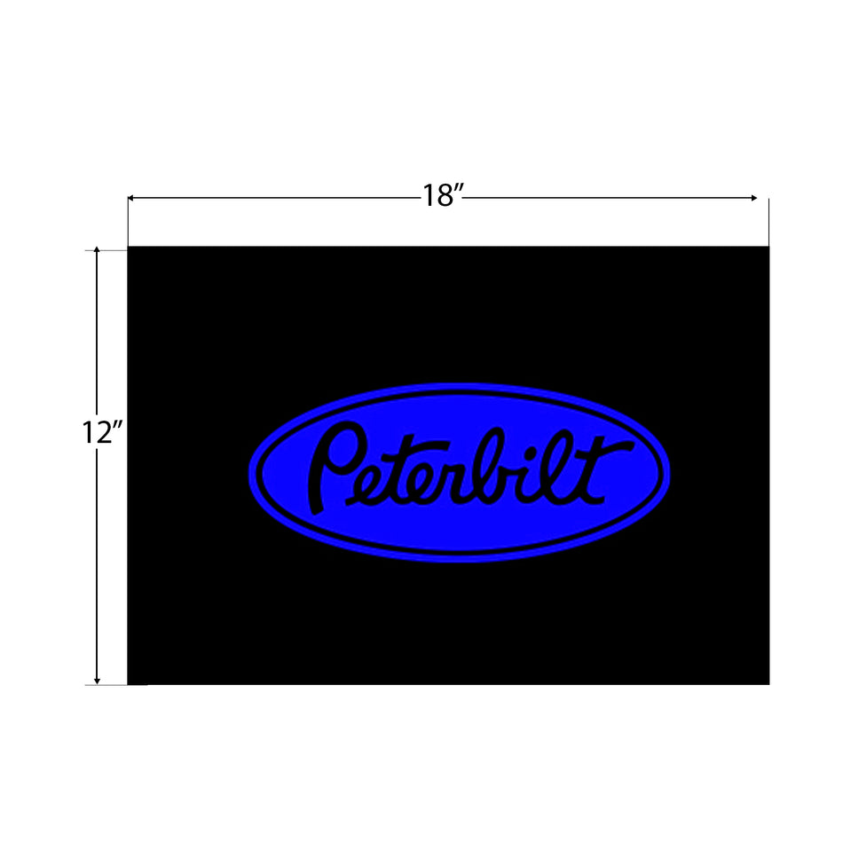 18″ x 12″ PETERBILT LOGO MUD FLAP – BLUE