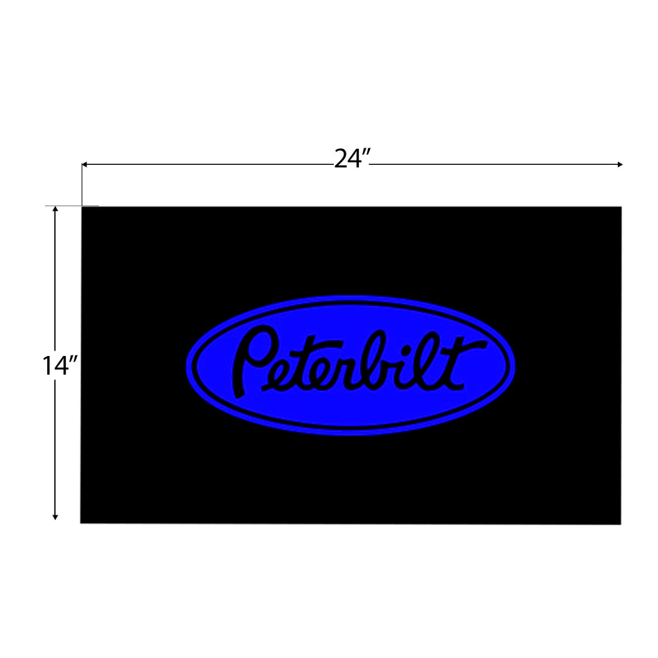 24″ x 14″ PETERBILT LOGO MUD FLAP – BLUE