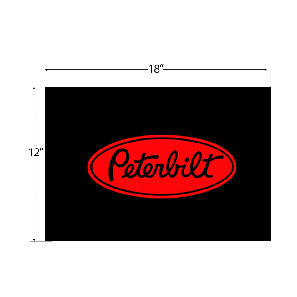 16″ x 14″ PETERBILT LOGO MUD FLAP – RED