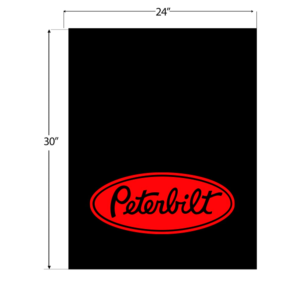 24″ x 30″ PETERBILT LOGO MUD FLAP – RED