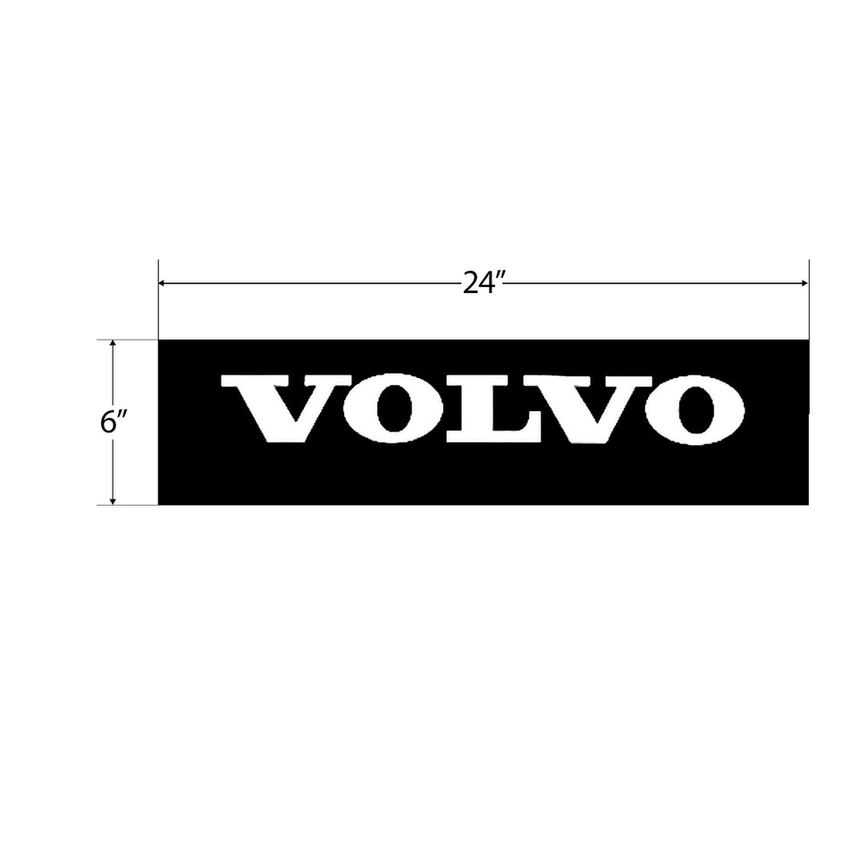 24″ x 6″ VOLVO LOGO MUD FLAP – WHITE