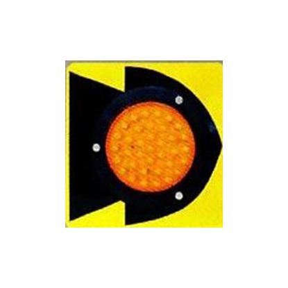 9-Diode, Galvanized, Right Turn, 4" Round LED - Arrow Only